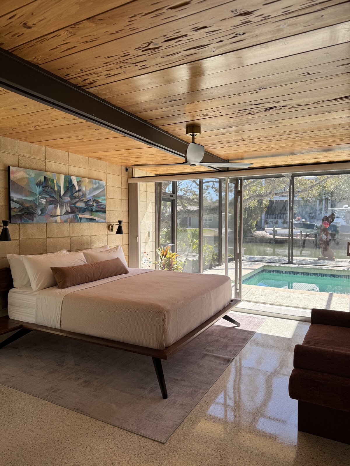 Pristine vacation rental bedroom ready for guests
